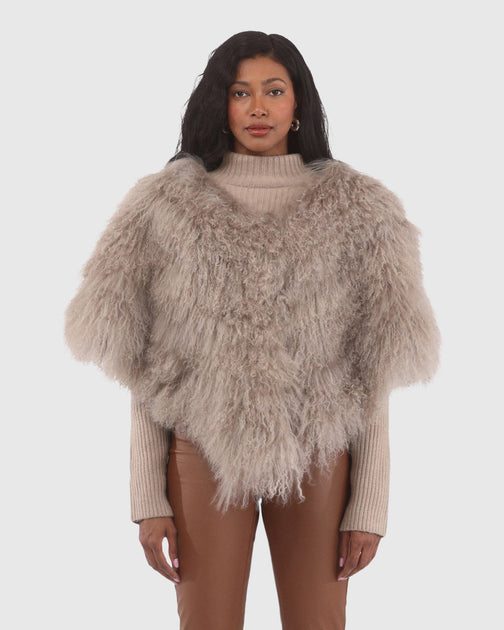 Gorski Select Mongolian Lamb Shawl Grey 2