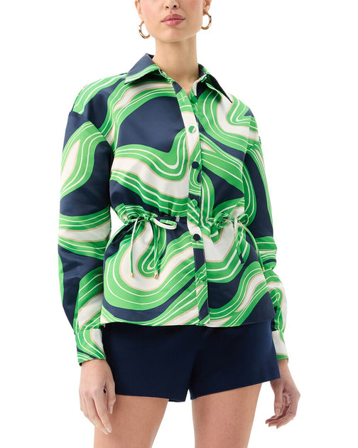 Trina Turk Ellena Top Green Medium 2