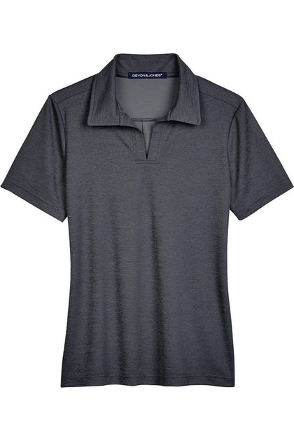 Devon & Jones CrownLux Performance Melange Polo Grey Large 2