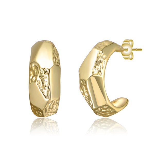 Rachel Glauber C-Hoop Earrings Gold 2
