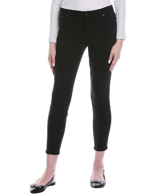 7 For All Mankind Ankle Skinny Jean Black 25 2