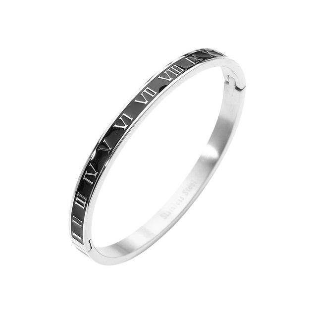 FASHNZFAB Hinged Bangle Bracelet Silver One Size 6