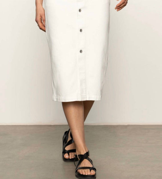 Sanctuary Carrier Denim Midi Skirt White 27 3