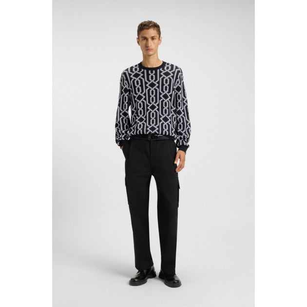 Hugo Boss Jacquard Sweater Black Large 3