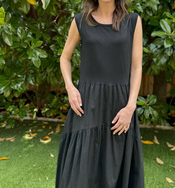 ASTRID Long Sleeveless Dress Grey XLarge 4
