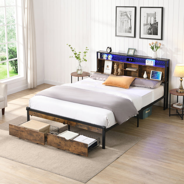 Streamdale Metal Platform Bed Black 2