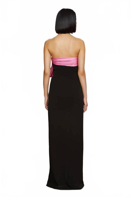 AMUR Melodie Bow Gown Black US 0 4