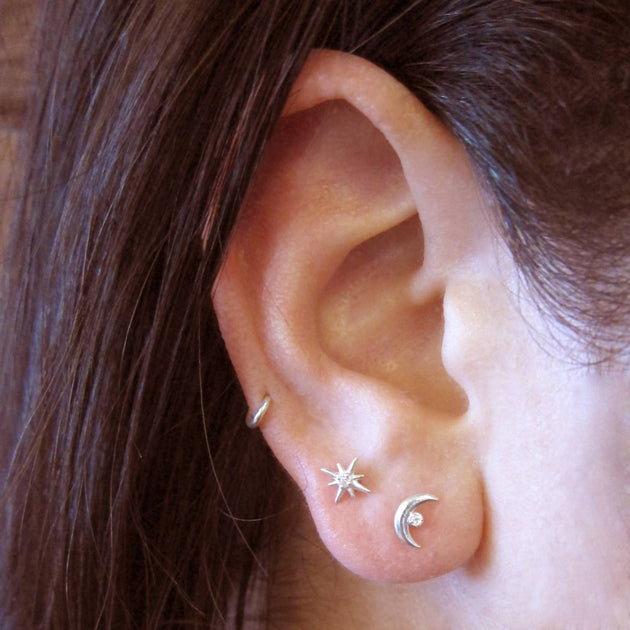 Jessica Elliot Tiny North Star Stud Earrings Multi One Size 5