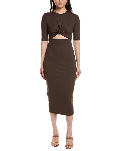 Susana Monaco Robe Mi-longue Nouée Marron Grand 2