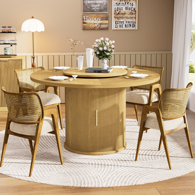 Streamdale Furniture 55" Round Dining Table Natural 3