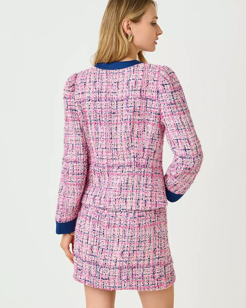 Lilly Pulitzer Greighlee Boucle Jacket Multi US 14 3