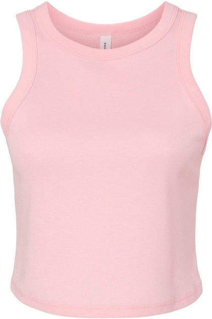 BELLA + CANVAS Micro Rib Racer Tank Pink Small 2