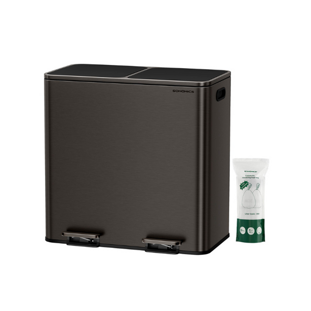 Hivvago Dual Trash Can Slate Gray 4