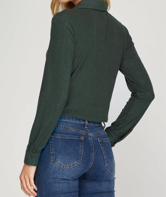 SHE + SKY Brushed Stretch Knit Top Vert Small 3