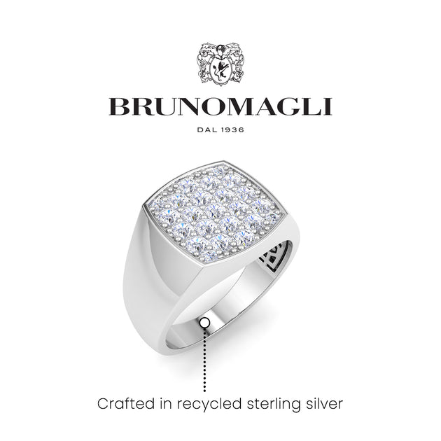 Bruno Magli Men Lab Grown Diamond Cluster Ring Multi US 8 8