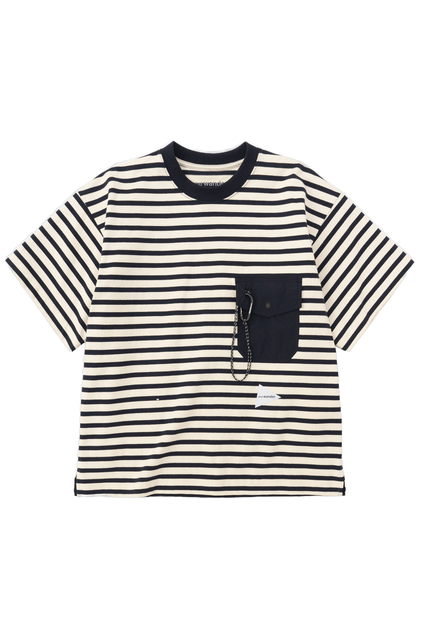 And Wander Stripe Pocket T-Shirt Multi Medium 2
