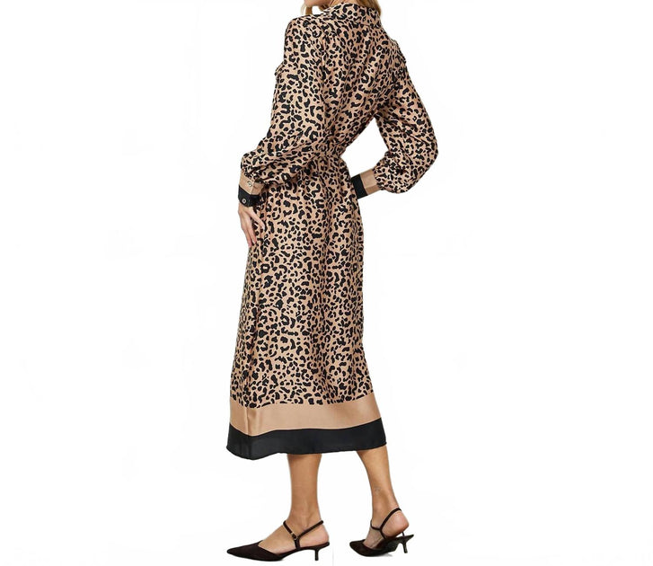 Luxology Leopard Wrap Midi Dress Multi Small 4