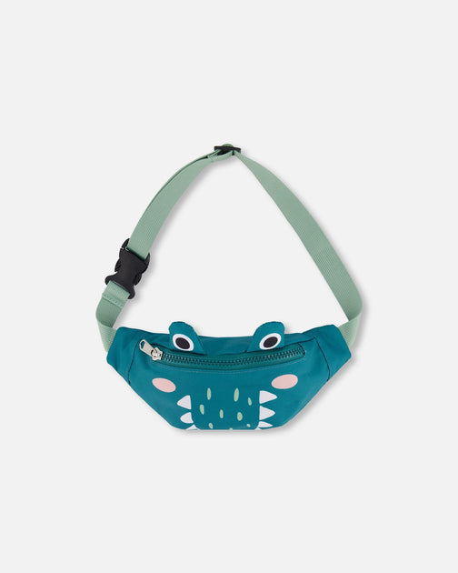 Deux par Deux Crocodile Fanny Pack Turquoise One Size 2