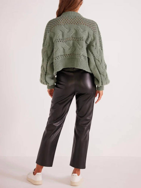 MINKPINK Kaine Sweater Green Small 4