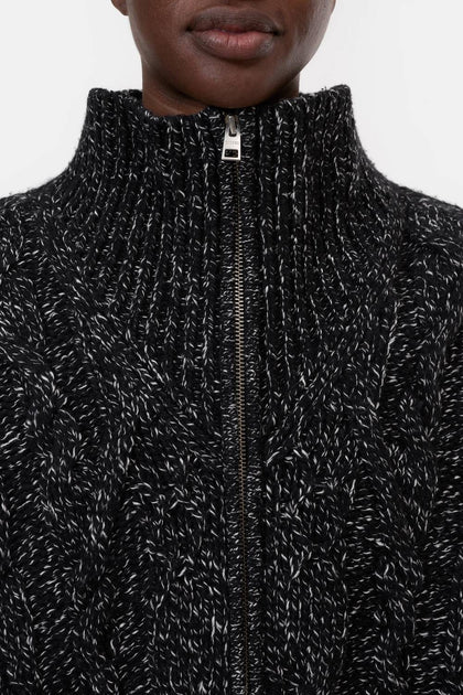 CLOSED Troyer Zip Cardigan Gris Medium 4