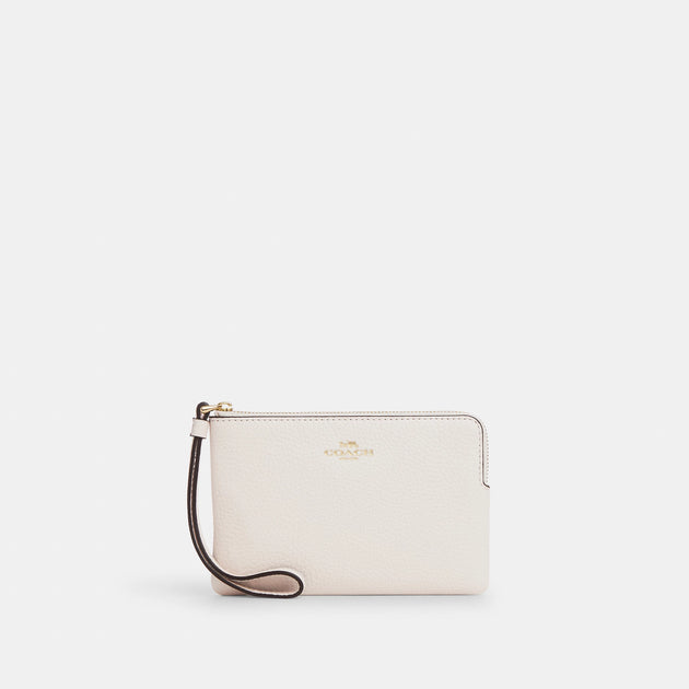 Coach Outlet Corner Zip Wristlet White One Size 2