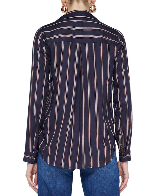 L'AGENCE Holly Blouse Blue Small 3