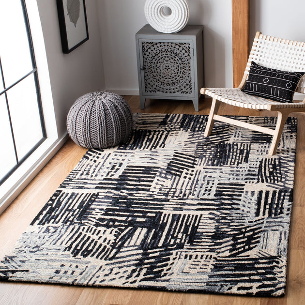 Safavieh Rodeo Drive Teppich Schwarz/Elfenbein 2