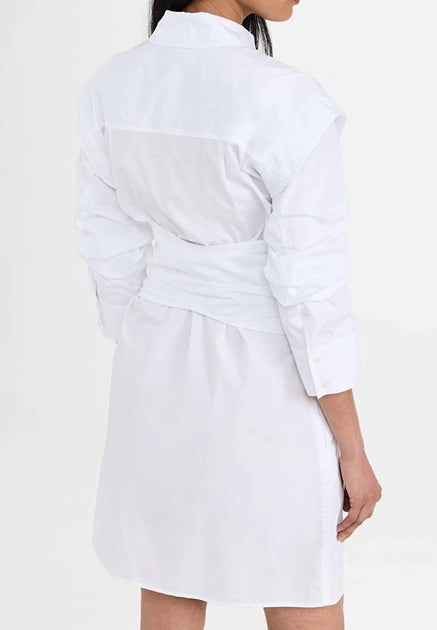 Derek Lam 10 Crosby Skylar Shirt Dress White US 2 4