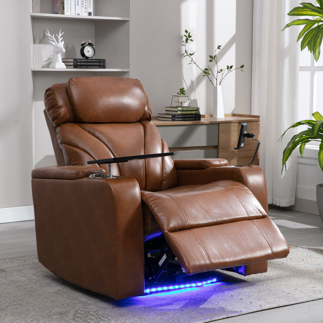 Streamdale elektrischer Fernsehsessel mit USB-Ladegerät, Staufach, Getränkehalter, Bluetooth 2