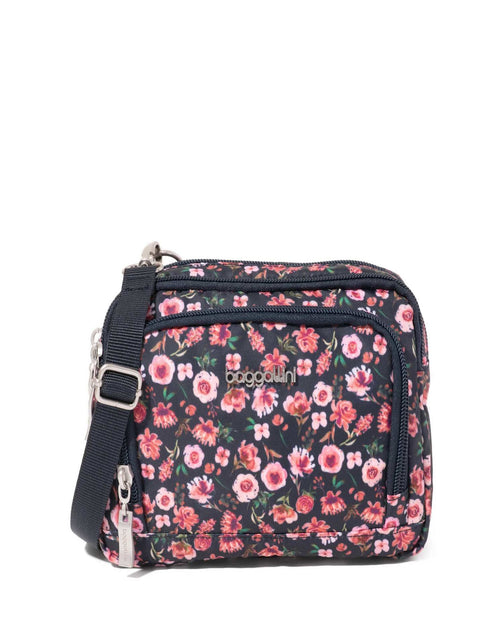 baggallini Triple Zip Small Umhängetasche Blau Einheitsgröße 3