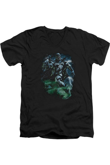 Gildan Green Lantern Batman V-Neck T-Shirt Black Medium 2