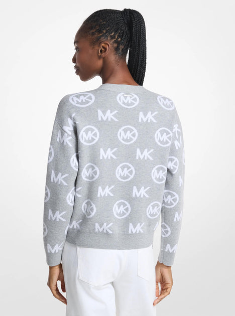 Michael Kors Logo Jacquard Cardigan Multi XS 3