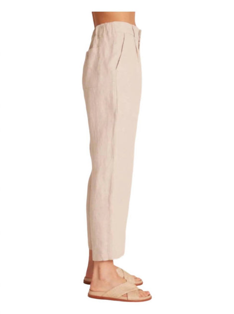 Bella Dahl Relaxed Pleat Front Trouser Beige Large 4