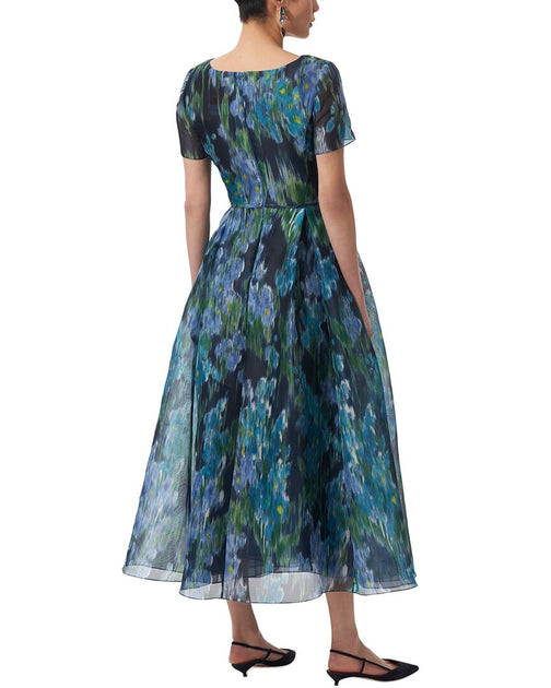 Carolina Herrera V-Neck Silk Dress Multi US 6 3