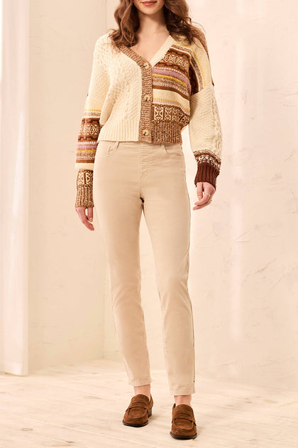 TRIBAL Audrey Pull-On Slim Ankle Pants Beige US 6 2