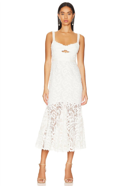 SAYLOR Lesli Midi Dress White Medium 2
