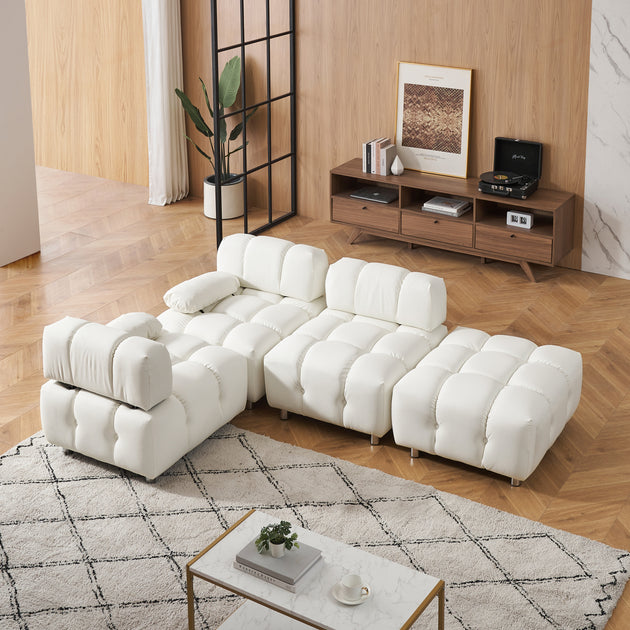 Streamdale Furniture Sofa White 4