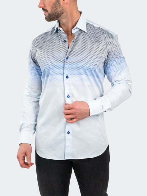 Maceoo Fibonacci Dress Shirt Blue Medium 4