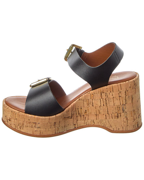 Dune London Kamia Wedge Sandal Black EU 39 3