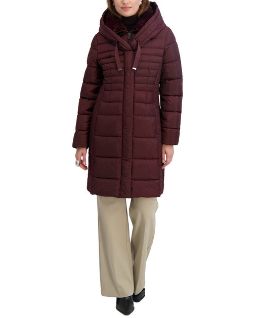 Tahari Casey Puffer Jacket Red XS 2