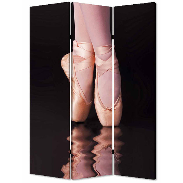 Hivvago 48 x 72 Inch Multicolor Wood Canvas Room Divider 2