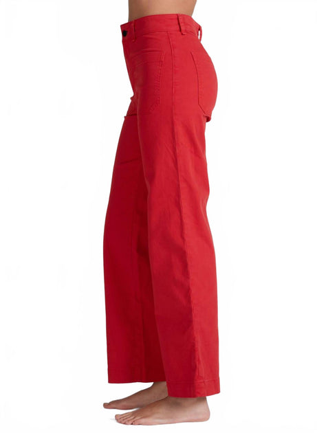 ASKK NY Sailor Twill High-Rise Pant Red 27 4