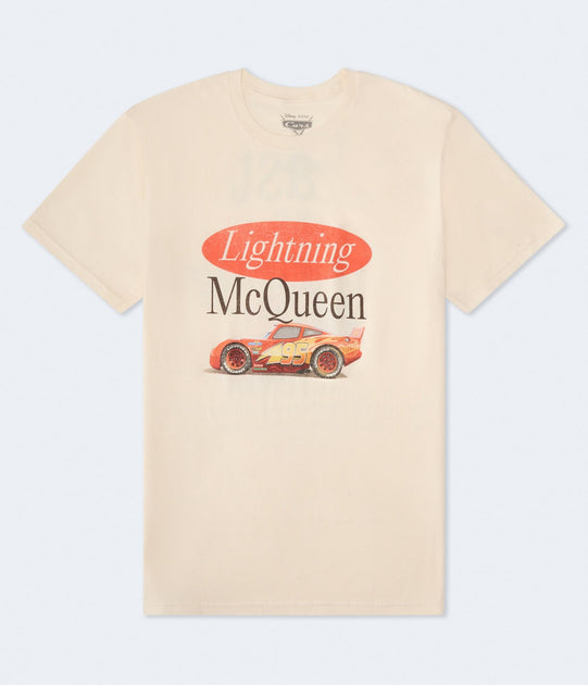 Aeropostale Lightning McQueen Graphic T-Shirt Beige Medium 2