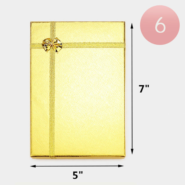 FASHNZFAB 6PCS Boîtes Cadeaux Rectangulaires à Nœud 5