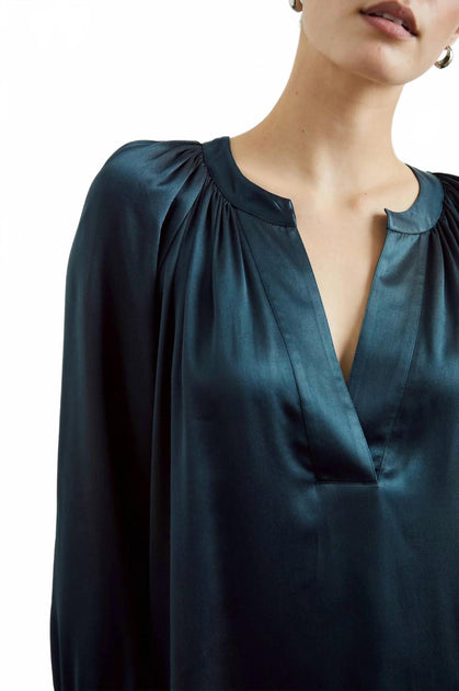Rails Wynna V-Neck Long Sleeve Top Blue Medium 3