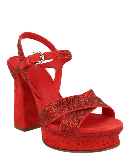 Salvatore Ferragamo Sonya Platform Sandal Red US 8.5 4
