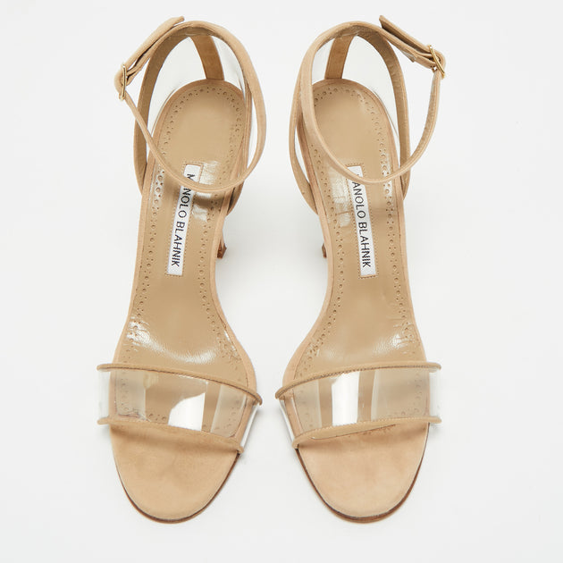 Manolo Blahnik Ankle Strap Sandals Beige EU 38 4