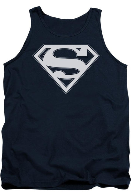 Gildan Superman Shield Tank Top Blue Large 2