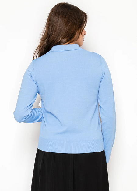 Yal New York Knit Top Blue Large 3