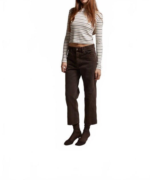 Asher Libby Striped Long Sleeve Top White XS 3